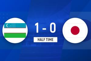 中场战报：日本U23与乌兹别克斯坦U23交锋，巴赫罗莫夫一击制胜，暂1-0领先