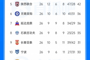 广州豹在积分榜上提前锁定中超席位，领先支云4分，四轮战罢领跑中甲，稳居第三位握有冲超主动权